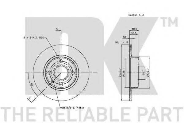NK 313649 Brake Disc